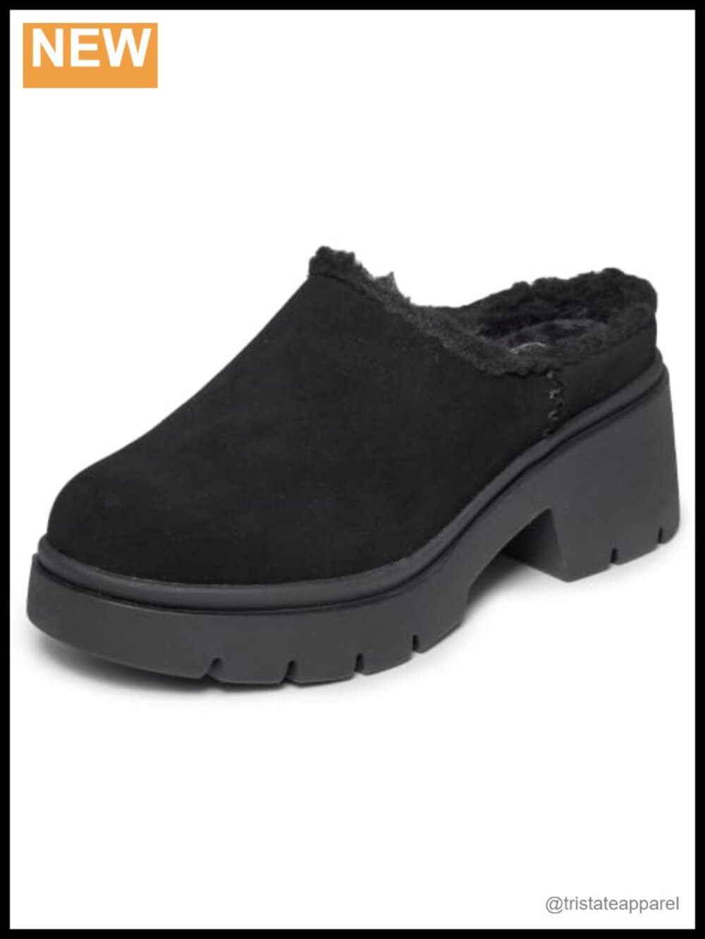 Cozy City Mules - Faux Fur Suede - Sherpa Lined - Water Resistant